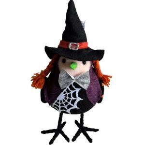 2021 Feathered Friend Greta Witch Fabric Halloween Table Decor Bird
